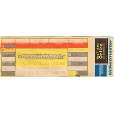 KEB' MO' & E.L.K. Concert Ticket Stub CHICAGO IL 11/19/00 HOUSE OF BLUES Rare
