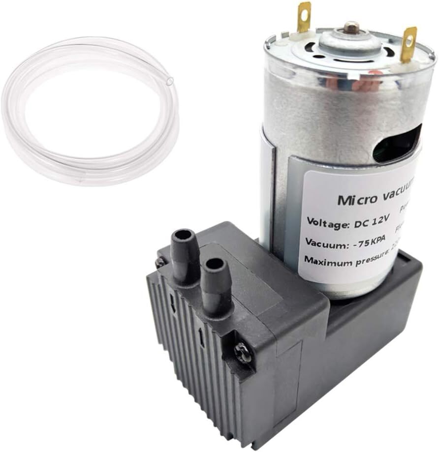 Vacuum pump DC 12V 12W, micro diaphragm air compressor -75KPA vacuum...