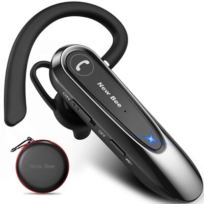 New bee Bluetooth Headset Wireless Freisprech Telefon mit Dual Mic V5.0 Freis...