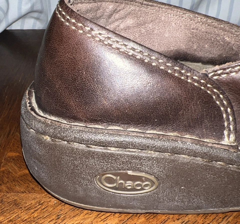 Zapatos de cuero marrón CHACO sin cordones suelas Vibram para mujer talla 8 Foto 3 de 4