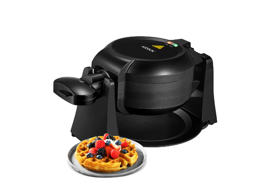 Hotel Double Belgian Waffle Maker Rotating Side Baker Pan COMMERCIAL Machine  - Picture 2 of 10