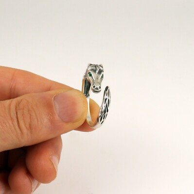 アクセサリー SILVER925 HORSE MOTIF ANIMAL DESIGN RING 925 Silver Horse Ring Ornated with Facet cut Orange and