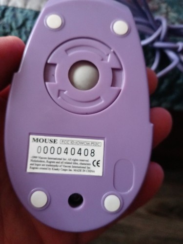 Nickelodeon Rugrats Dil Pickles 2001 Wired PS2 Ball Mouse Purple VINTAGE MINT! - Picture 4 of 6