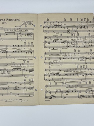 VTG sheet music Flowers mean forgiveness by Frank Sinatra - Picture 3 of 3