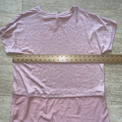 juicy couture womens L short sleeve solid pink ruffle trim top embellished NWT - Picture 5 of 6