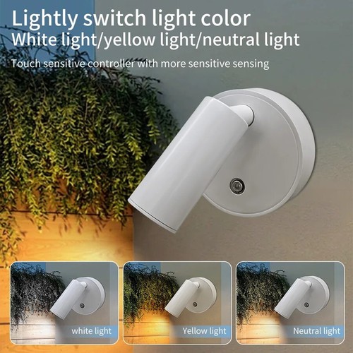 Magnetic LED Wall Light Rechargeable Lights 360° Rotation Spotlight Night Lamp - Picture 2 of 9