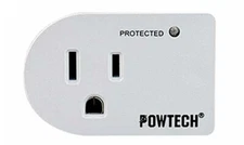 Trisonic Single Outlet 3 Prong Power Adapter Grounded Wall Tap Surge Protector