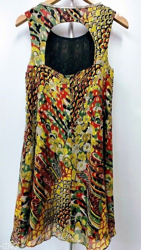 Monsoon alter neck silk beaded multicolour midi dress - Picture 2 of 16