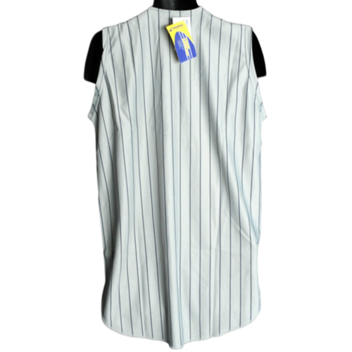 NEU Champro Dri-Gear Baseball Trikot Jugend Jungen Größe Large grau marineblau Nadelstreifen - Bild 2 von 2