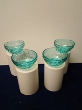 Pioneer Woman 3.1 Inch Diameter Teal Dip Bowls Glass Blue (teal) Set of 4