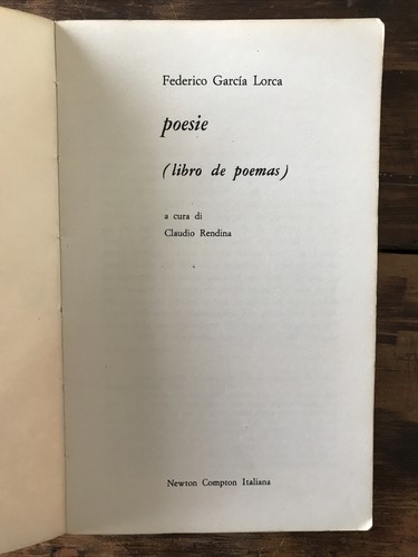 POESIE (Libro de poemas) - GARCIA LORCA - Newton - Foto 4 di 4