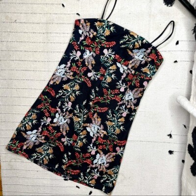 Urban Outfitters Audrey Floral Embroidered Dress Womens XS NWT | eBay