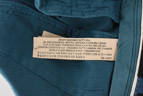 Massimo Dutti Slim Fit Hose Herren Eu 38 Chino Dehnbar Reißverschluss Fly Hüllen - Bild 8 von 9