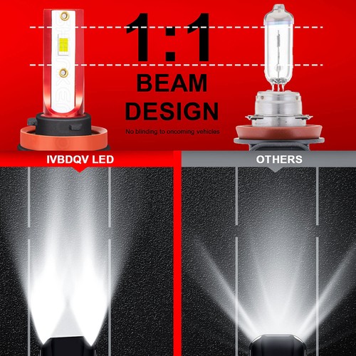 H11 LED Headlight Low Beam Bulb for GMC Sierra 1500 2007-2013 Yukon 2015-2019 - Bild 10 von 11