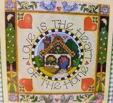 Simplicities Janlynn Cross Stitch Kit "Heart of the Home" 2002 Joan Elliott