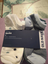 OLD NAVY girls 10 pk. ankle socks size medium 13-3y