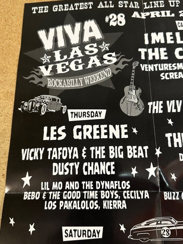 2025 Viva Las Vegas Rockabilly Weekend 11X17 Promotional Flyer 2 Sided Folded - Picture 3 of 3