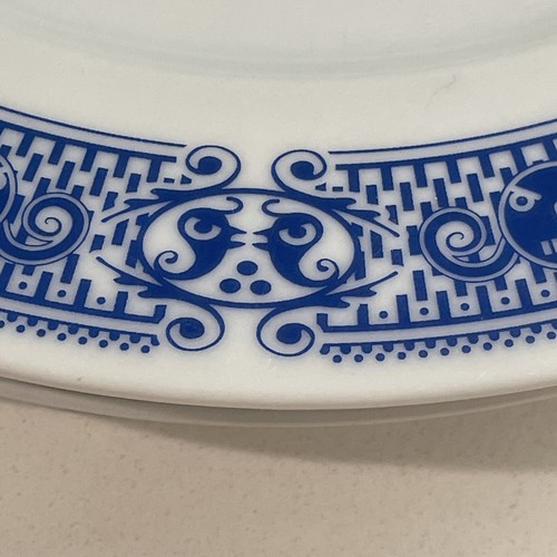 2 Calamityware 8 1/2” Plates 1 Ant Don Moyer Blue Transferware - Picture 4 of 11