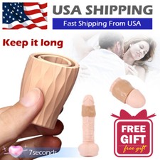 Foreskin Penis Cock Ring Sleeve Enhancer Extender Cage Sex Toys for Men-Couples