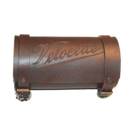 Tool Bag Roll Pure Brown Leather Retro Velocette Design Motorbike