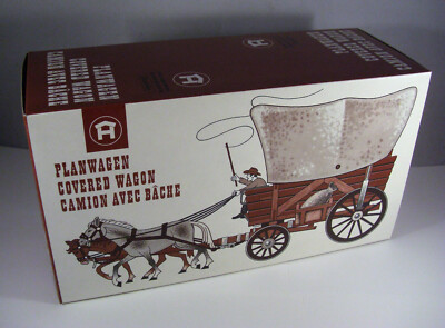 Hausser Elastolin Original Leerkarton 7702 Planwagen 7 cm Wildwest Kutsche OVP 