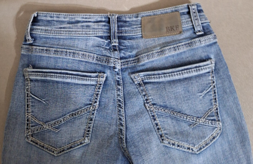 BKE Buckle Jeans Mens 28x30(29) Alec Straight Leg Light Wash Y2K Whisker Fade - Picture 5 of 7