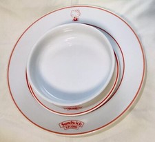 Sanrio Hello Kitty Porcelain 3 Pc Dinnerware Set Red And White Sandwich Studio