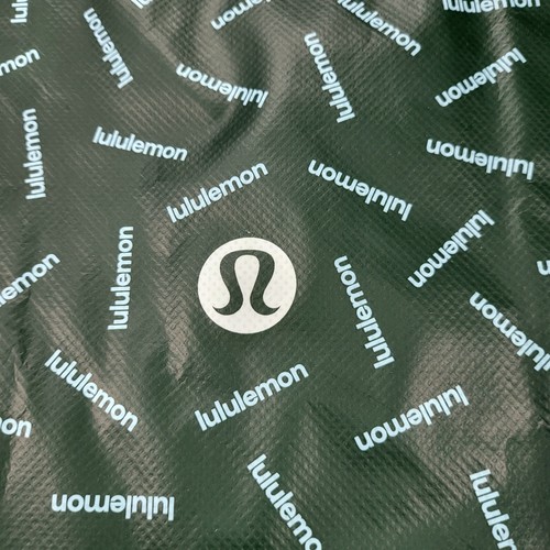Borsa shopping riutilizzabile Lululemon verde 12 x 9" riciclata borsa spesa logo - Foto 2 di 13
