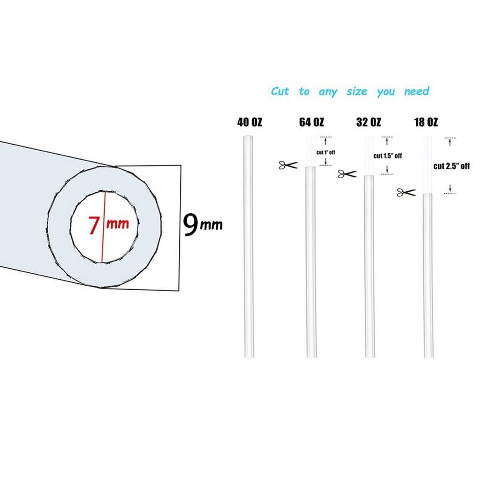 1Sets Drinking Cup Straw Straight Replacement Straw New Plastic Straws