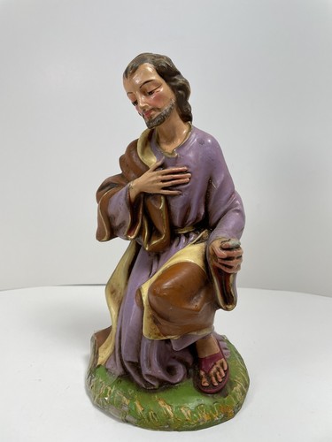 Vintage Simonetti Nativity Scene Figurine Joseph Creche Paper Mache Italy 9.5" - Picture 2 of 12