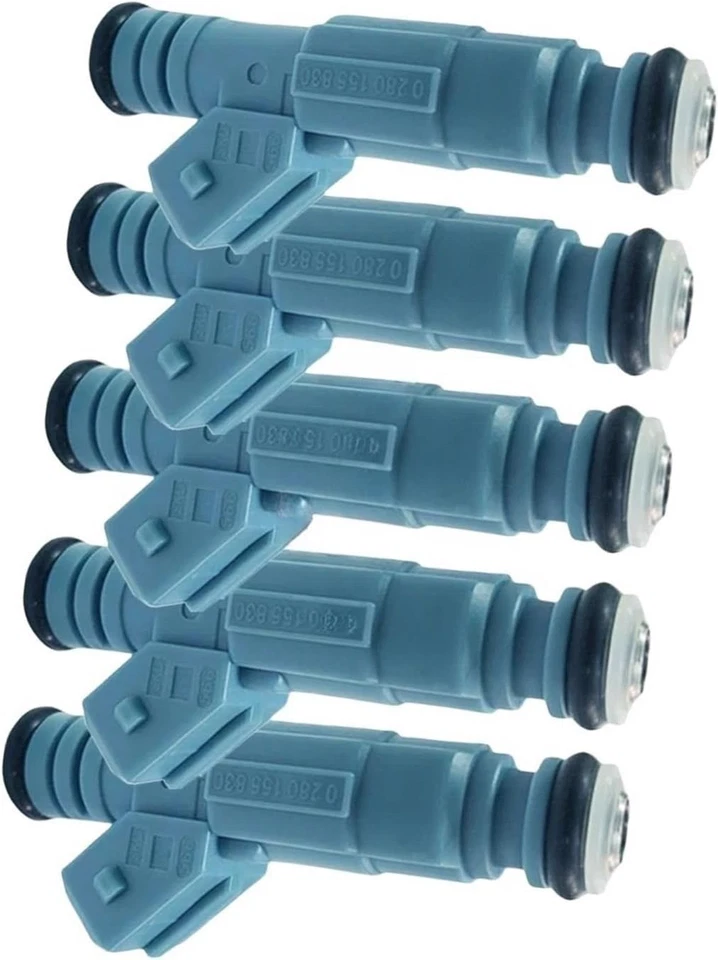 5x Inyectores de combustible Bosch OEM para Volvo V70 1999-2004 2,3 L I5 #0280155830 Foto 2 de 4