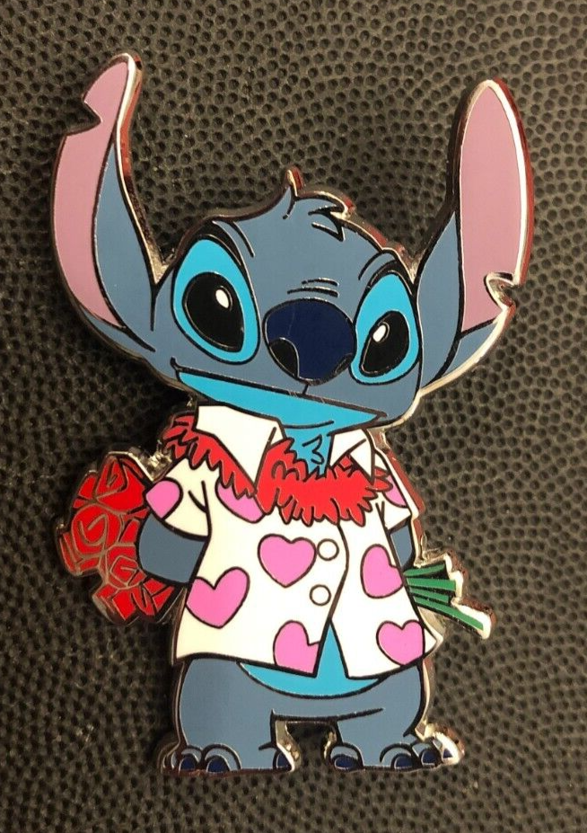 Disney pin 143519 Lilo and Stitch Hawaiian shirt roses