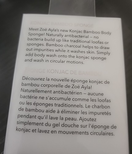 Esponja de bambú Zoe Ayla Konjac - NUEVA en caja - naturalmente antibacteriana - Imagen 3 de 3
