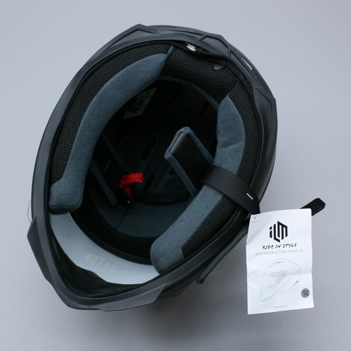 ILM Full Face Motocicleta de Calle Casco Abatible Completo - BUFANDA CUELLO FALTANTE - Imagen 7 de 12