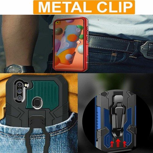 For LG Stylo 6 7 4G Case Shockproof Stand Rugged Belt Clip Back Cover - Foto 6 di 21