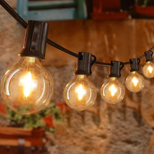 50FT Outdoor String Light Waterproof Connectable with 25 Edison Bulbs for Patio