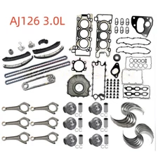 AJ126 Engine Rebuild Kit Pistons Gaskets Rods Timing For Jaguar Land Rover 3.0L