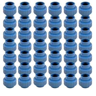 PVC UNION SCH40 (1''x1'' SLIP SOCKET) Coupling; Grey Plastic BULK QTY Pipe Fitting
