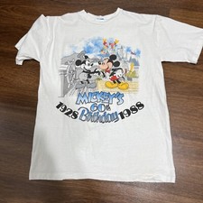 Vintage Single Stiched Mickey’s 60th Birthday 1928-1988 Tshirt Made In USA