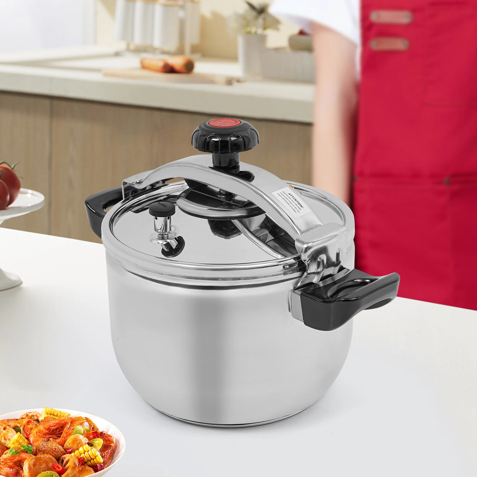 For Family Hotel 11L Stainless Steel Pressure Cooker 60Kpa Pressure Stewing Pot