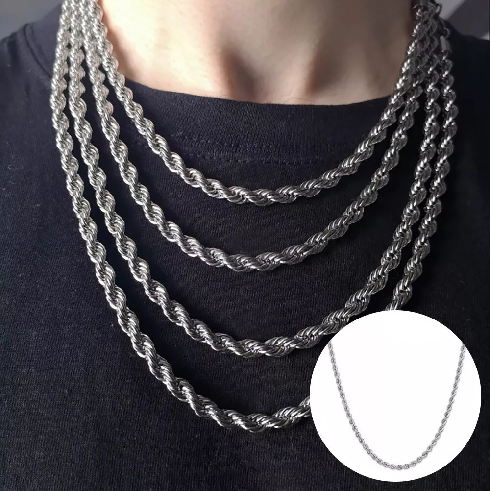 Stylish silver necklace sale