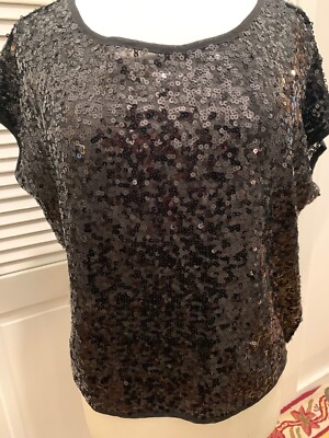 black sequin top forever 21