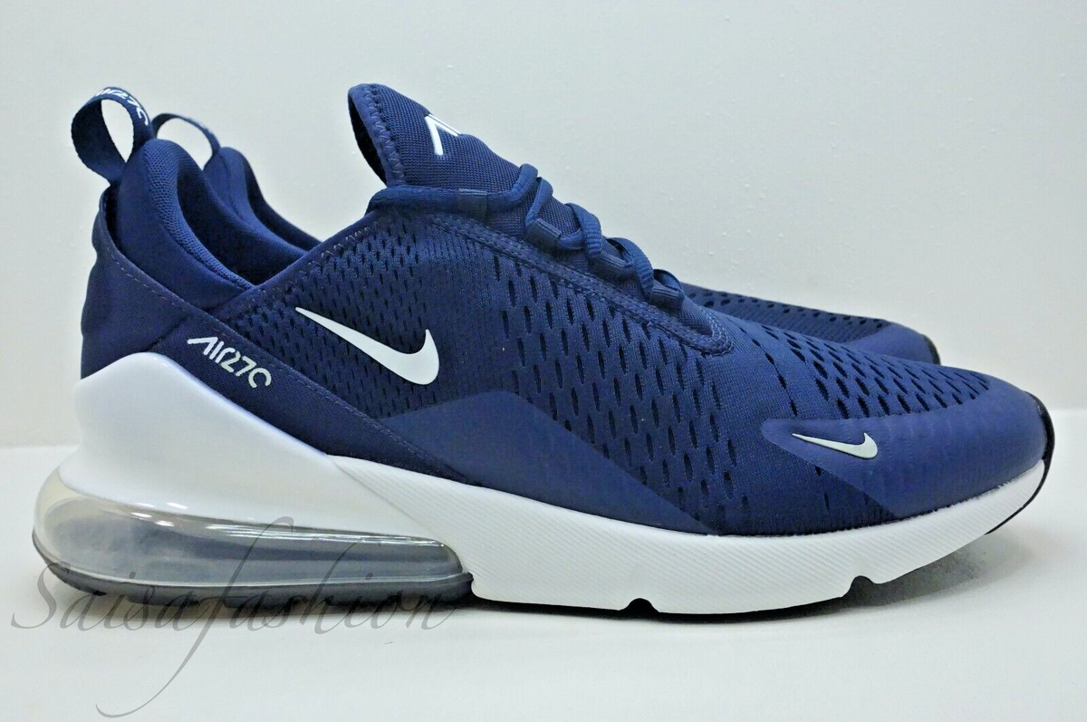 Nike Air Max 270 Midnight Navy Metallic Silver White AH8050-406