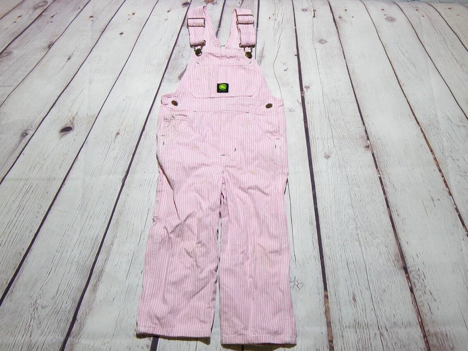 Mono John Deere Rosa y Blanco Rayas Ferrocarril Niñas Talla 5 Usado Regular Foto 4 de 4