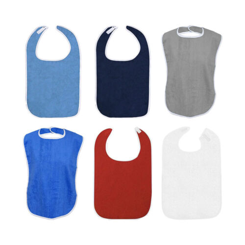 Adult Bibs, Adult The Eldly Bib Adult Washable Dining Bibs For Elderly 1-5PCS OD - Picture 14 of 39