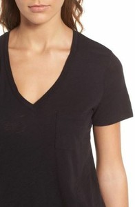 Madewell-Womens-Whisper-Cotton-V-Neck-Pocket-Tee-Slub-Knit-Top-Shirt-XS-XL-New