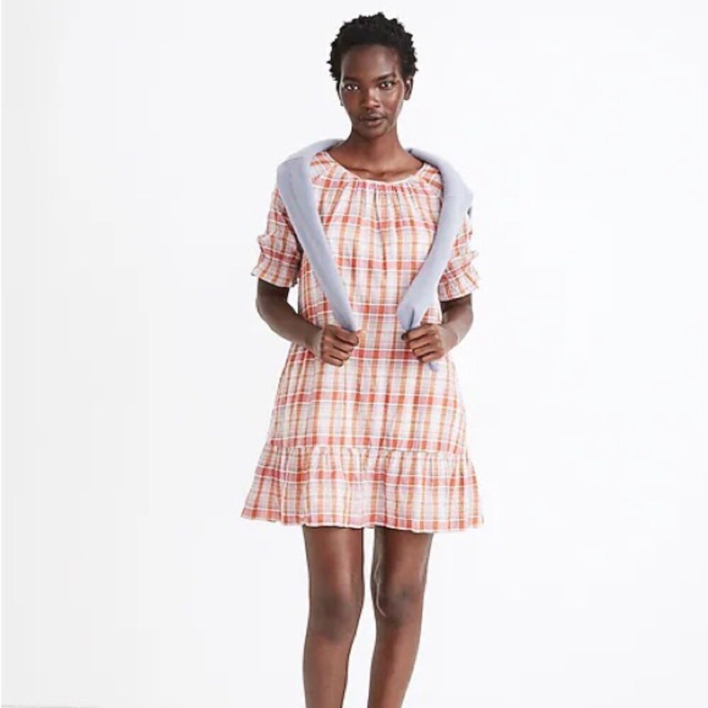 open lace back dress Givenchy Wrap Halter Plaid Mini Dress
