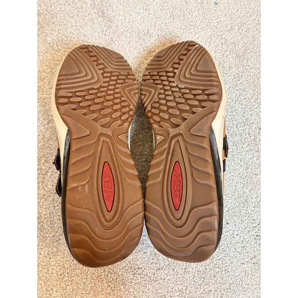 MBT Mujer Changa Mary Jane Zapatos para Caminar Talla 6 Marrón Tostado Cuero Granola Foto 2 de 4
