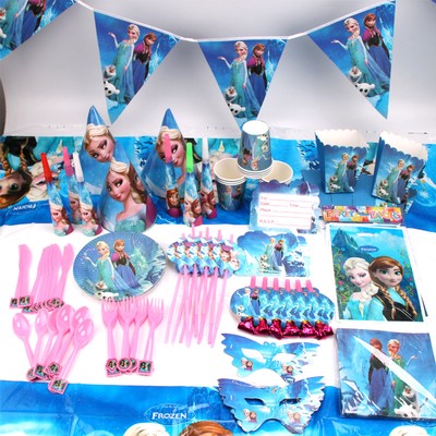 136x Frozen Gefrorene Kinder Geburtstag Elsa Anna Decoration Party