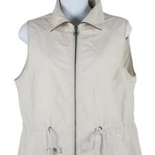 Columbia Women's Beige Outdoor Sportswear Sleeveless Full Zip Vest Jacket Size M